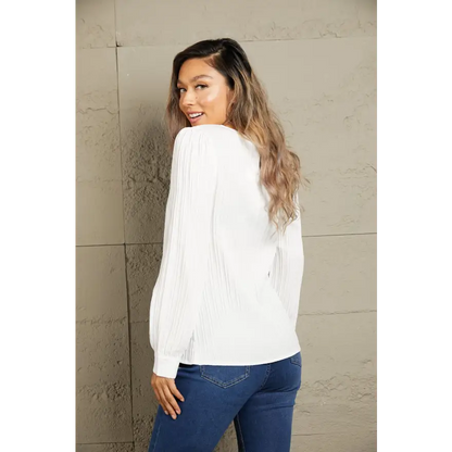 Elevate Your Style with the Ribbed Round Neck Long Sleeve Top Clothing Tops Trendsi