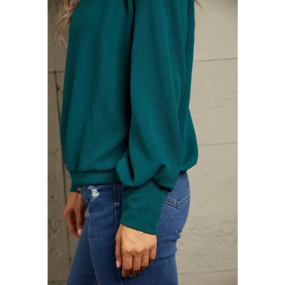 Stylish Comfort with the Round Neck Dropped Pullover Sweater Clothing Tops Trendsi