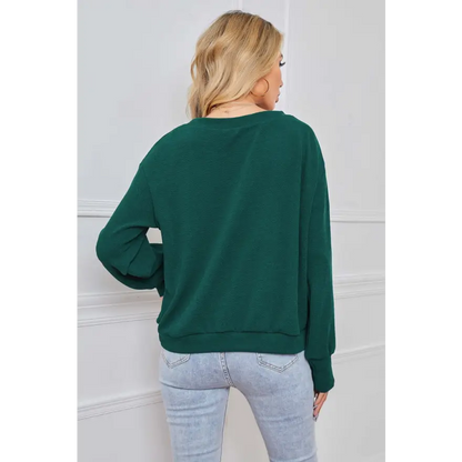 Stylish Comfort with the Round Neck Dropped Pullover Sweater Clothing Tops Trendsi