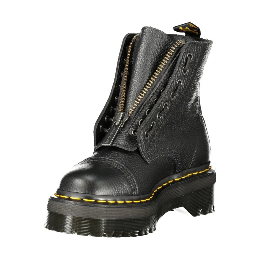 Dr. Martens Black Leather Unisex Ankle Boot