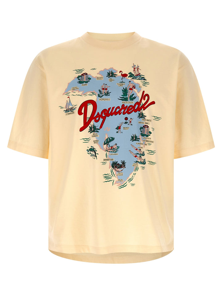 Dsquared² Beige Cotton T-shirt