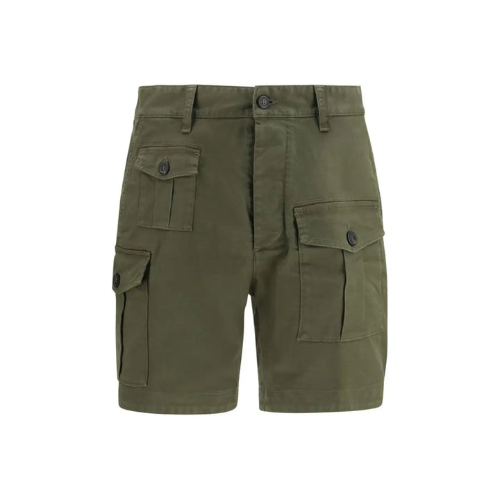 Dsquared² Bicolor Cotton Bermuda Shorts