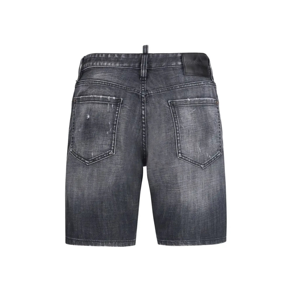 Dsquared² Black Cotton Bermuda Shorts