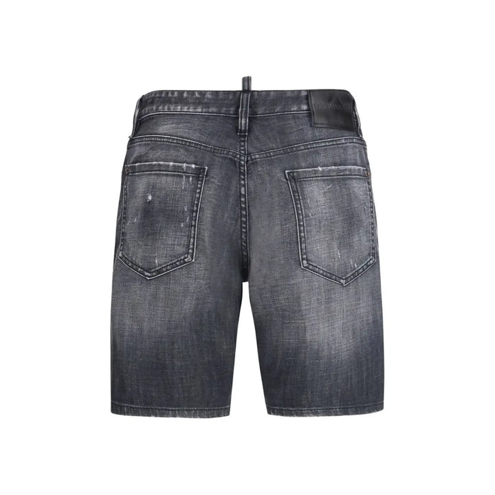 Dsquared² Black Cotton Bermuda Shorts
