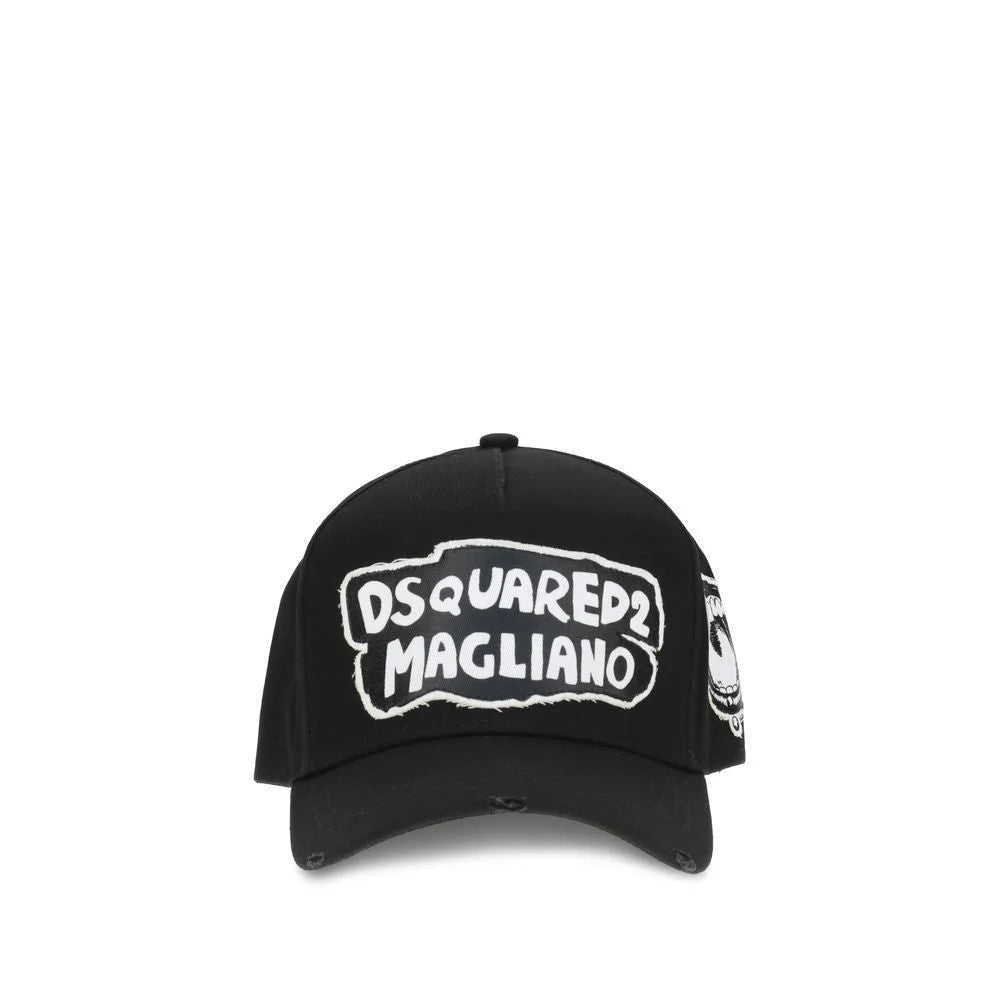 Dsquared² Black Cotton Cap (Baseball Hat)