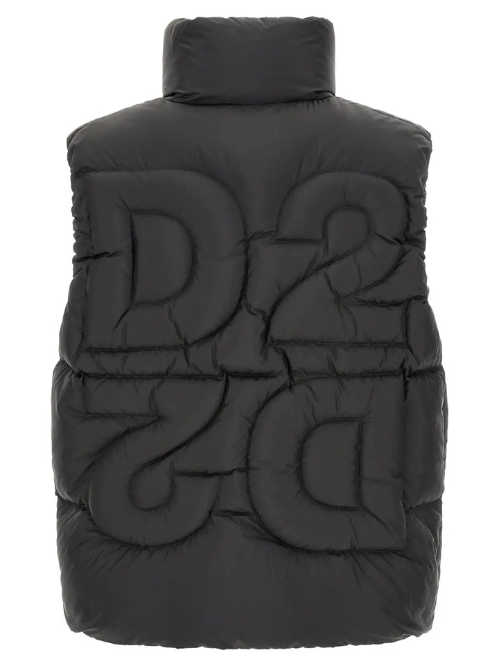 Dsquared² Black Polyester Sleeveless Jacket