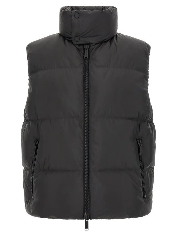 Dsquared² Black Polyester Sleeveless Jacket