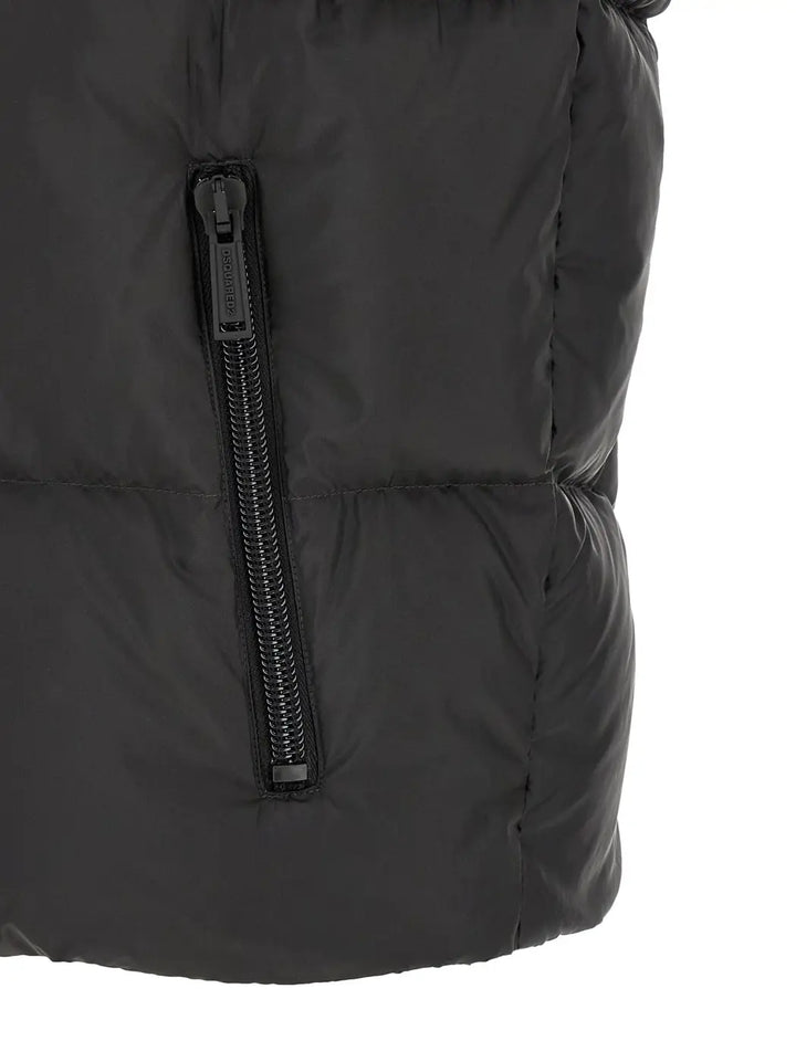Dsquared² Black Polyester Sleeveless Jacket