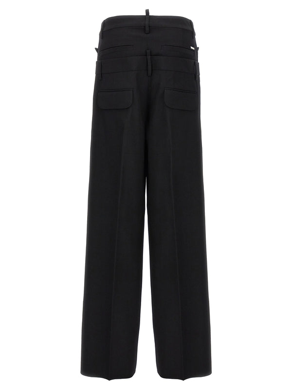 Dsquared² Black Virgin Wool Dress Pants