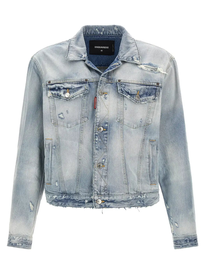 Dsquared² Blue Cotton Denim Jacket