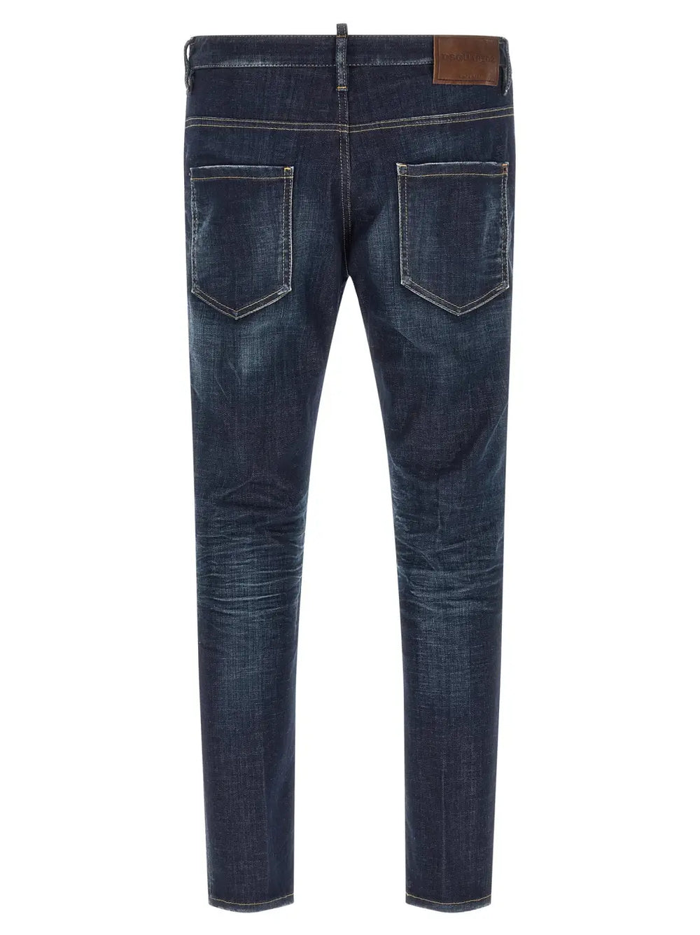 Dsquared² Blue Cotton Straight-leg Jeans