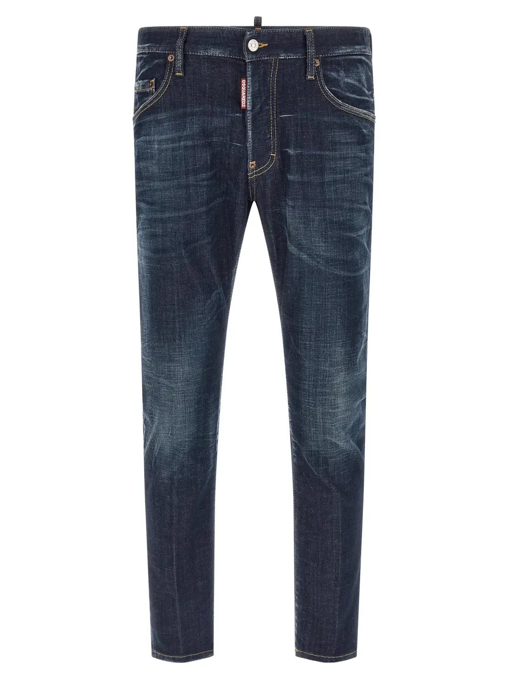 Dsquared² Blue Cotton Straight-leg Jeans