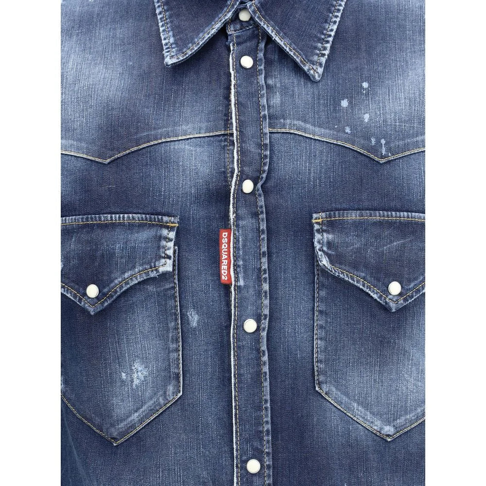 Dsquared² Blue Denim Shirt