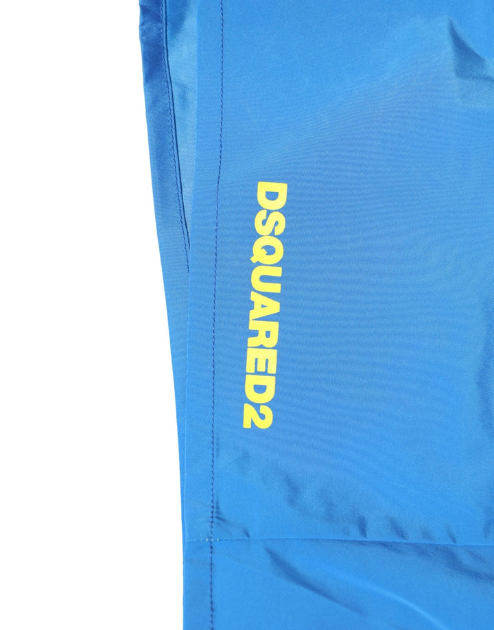 Dsquared² Blue Yellow Floral Boxer Shorts Beachwear Swimwear