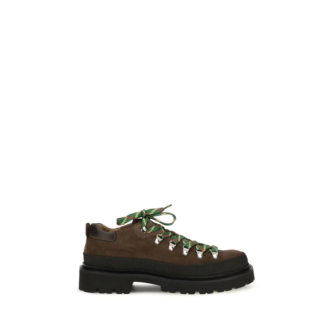 Dsquared² Brown Calf Leather Bos Taurus Lace-up Boots