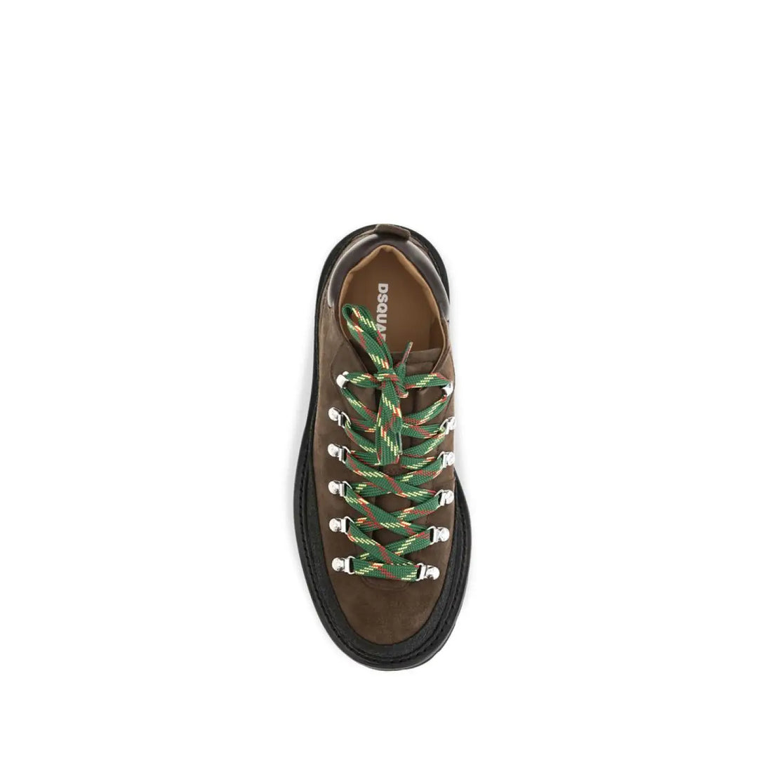 Dsquared² Brown Calf Leather Bos Taurus Lace-up Boots