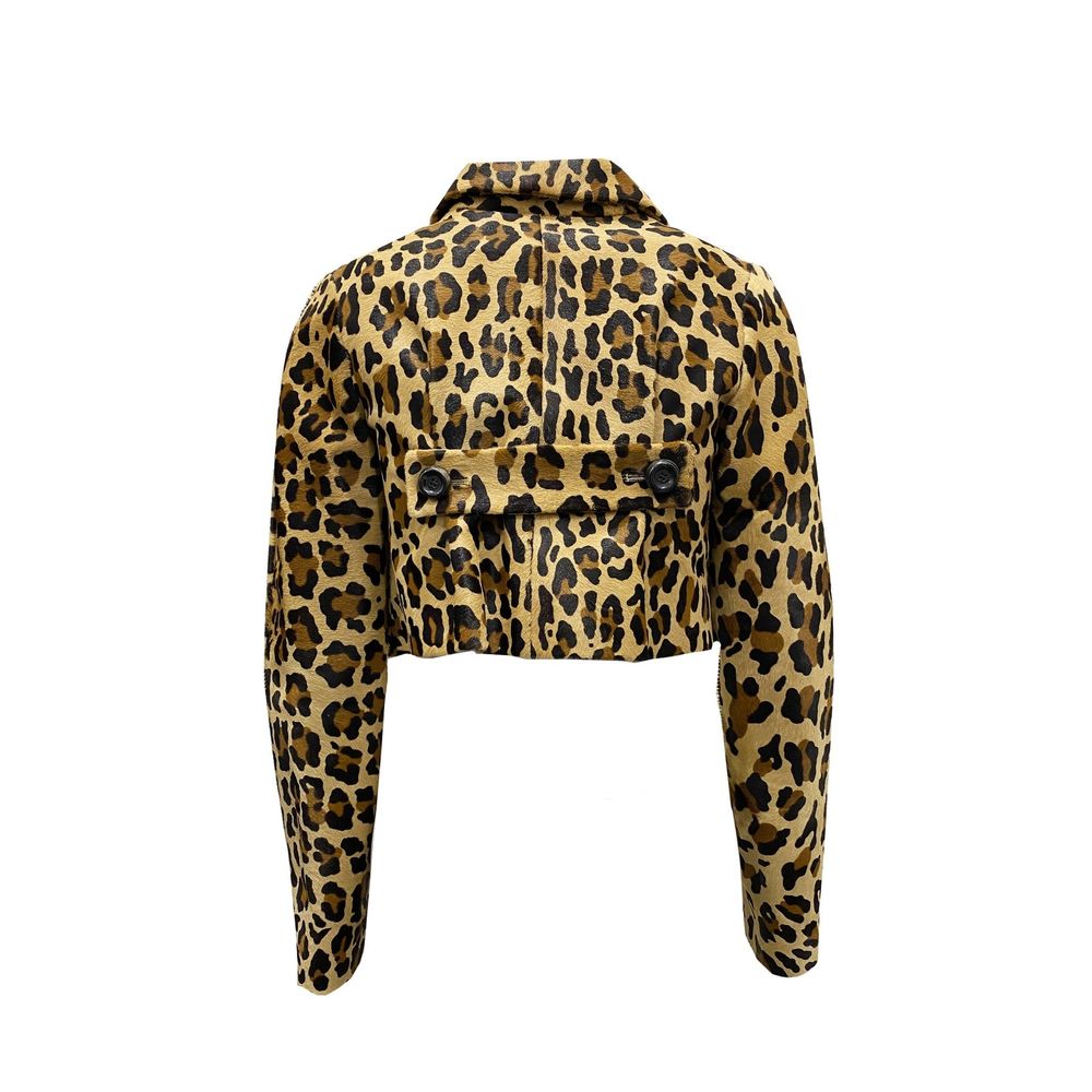 Dsquared² Wrap Coats - Brown Calfskin Coat