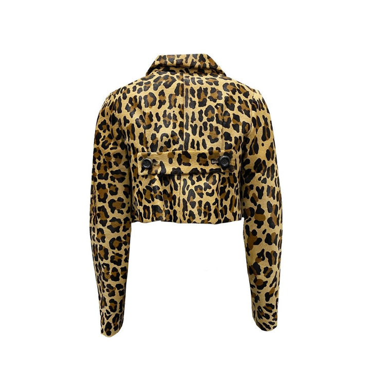 Dsquared² Wrap Coats - Brown Calfskin Coat