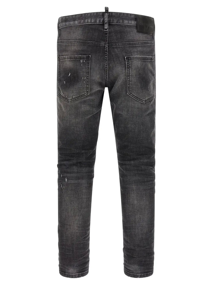Dsquared² Gray Cotton Skinny Jeans