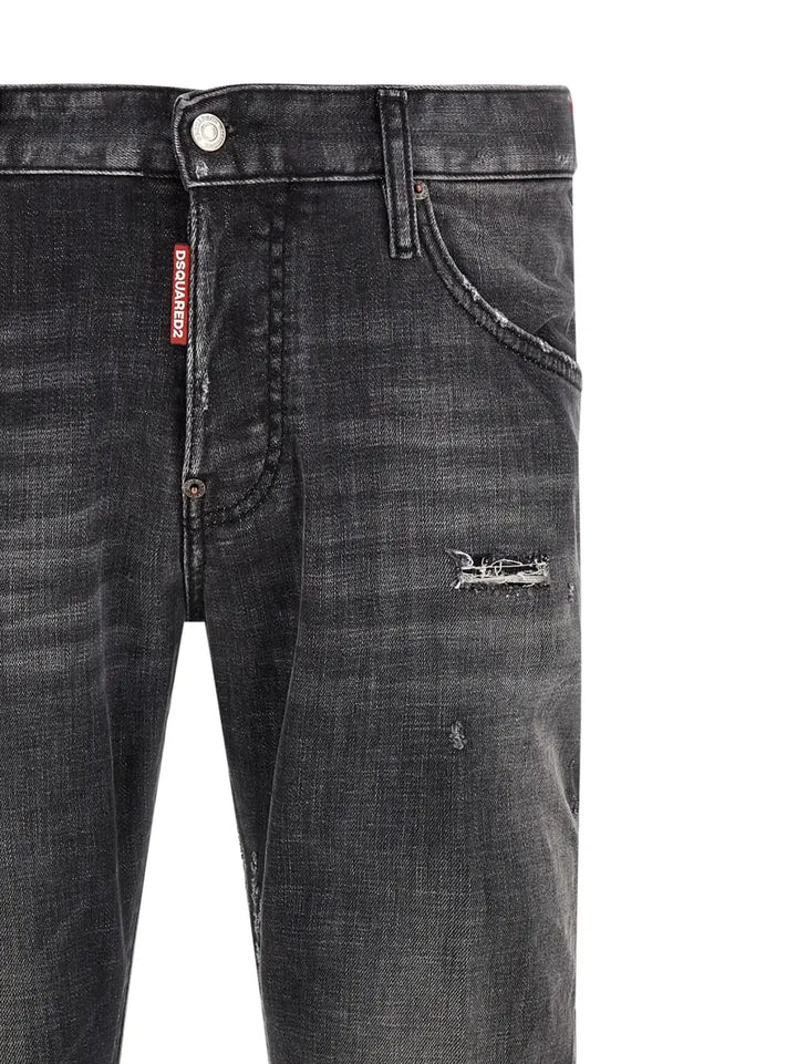 Dsquared² Gray Cotton Skinny Jeans