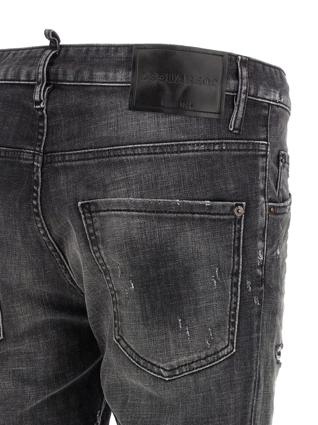 Dsquared² Gray Cotton Skinny Jeans