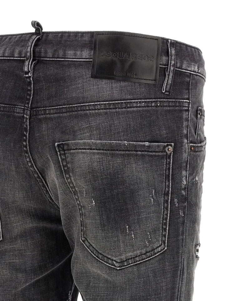 Dsquared² Gray Cotton Skinny Jeans