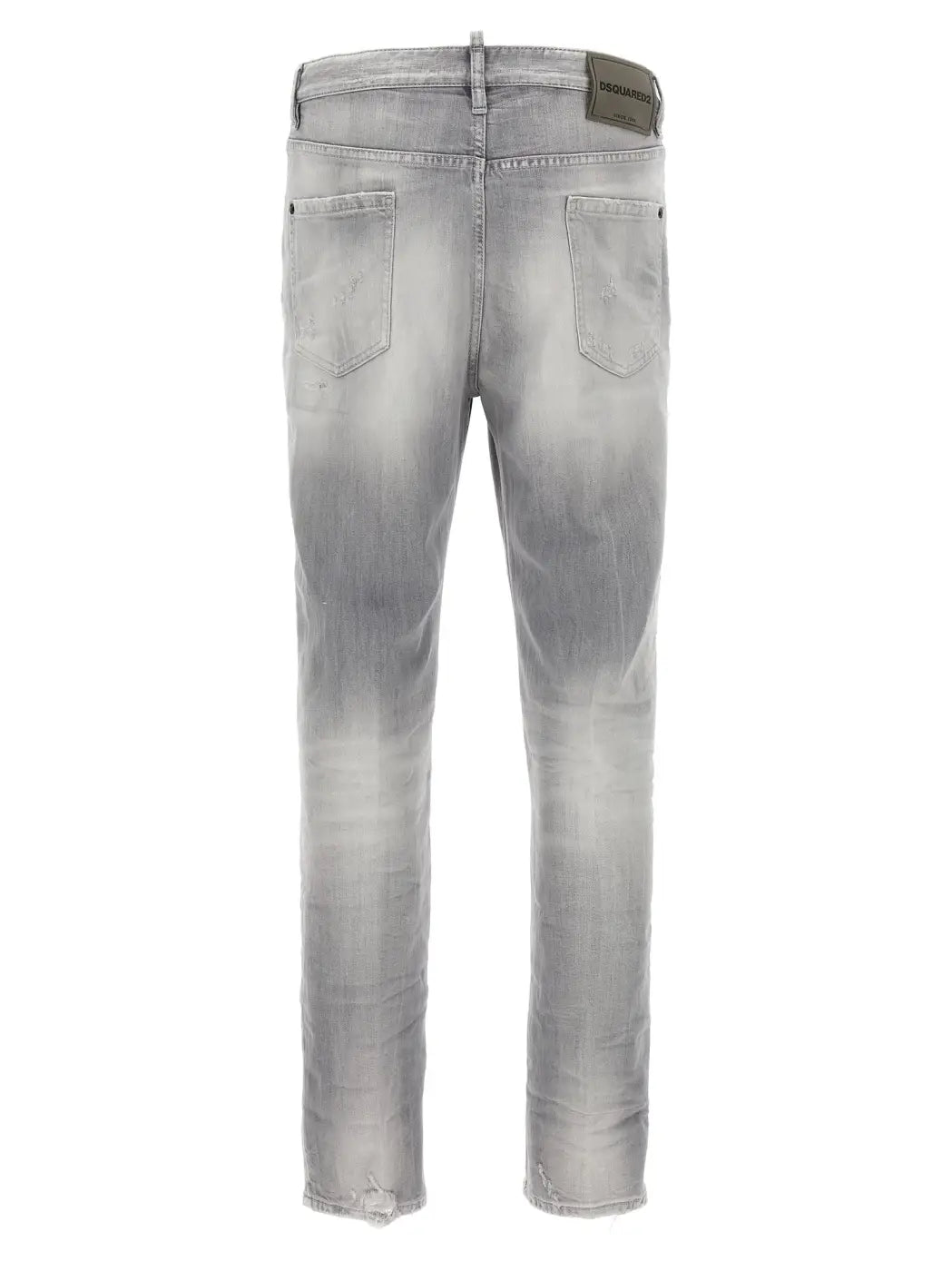Dsquared² Gray Cotton Straight-leg Jeans