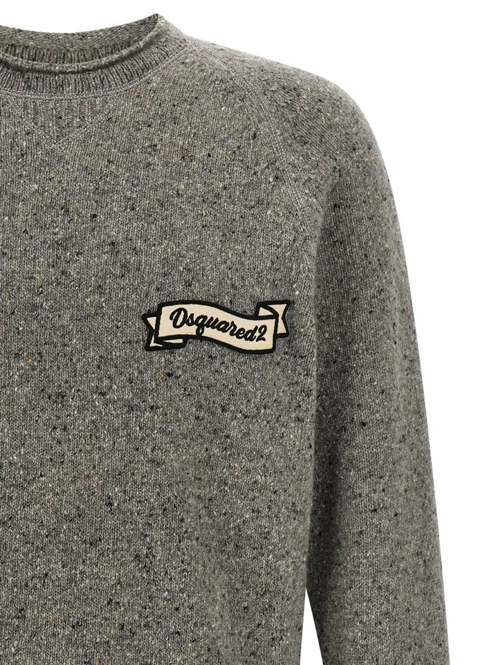 Dsquared² Gray Wool Cardigan