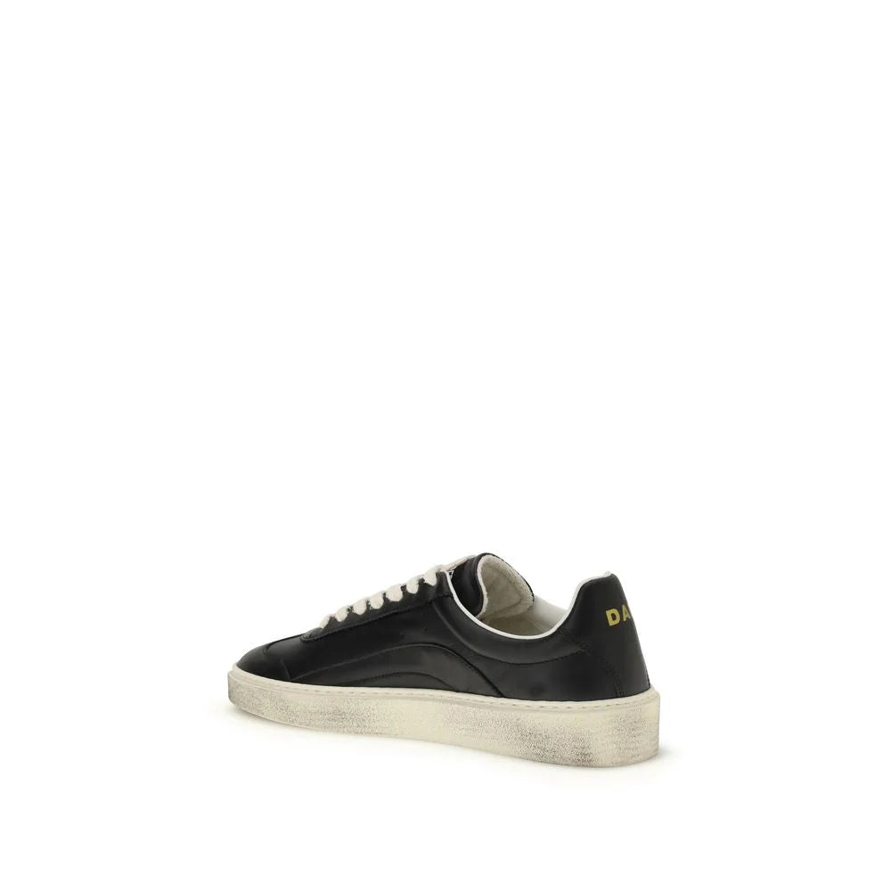 DsQuared2 Rider Sneakers Calf Leather with Distressed Iconic Style Dsquared²