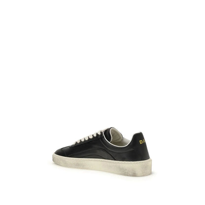DsQuared2 Rider Sneakers Calf Leather with Distressed Iconic Style Dsquared²