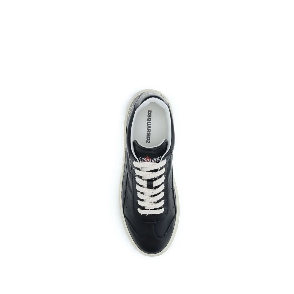 DsQuared2 Rider Sneakers Calf Leather with Distressed Iconic Style Dsquared²