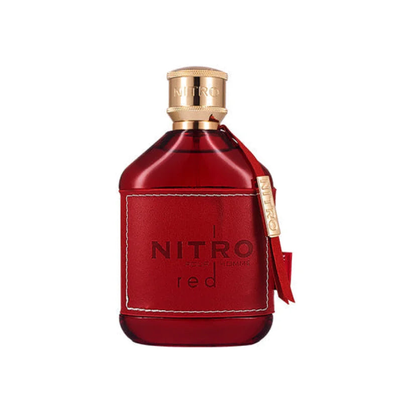 Exotic Red Bottle Dumont Nitro Perfume with Audacious Cedarwood Twist Men’s Cologne
