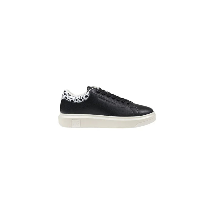 Armani Exchange Black And White Leather Low Top Sneakers