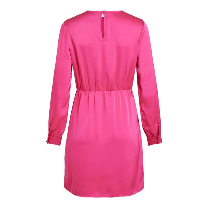 Vila Clothes Pink Polyester Short Dress