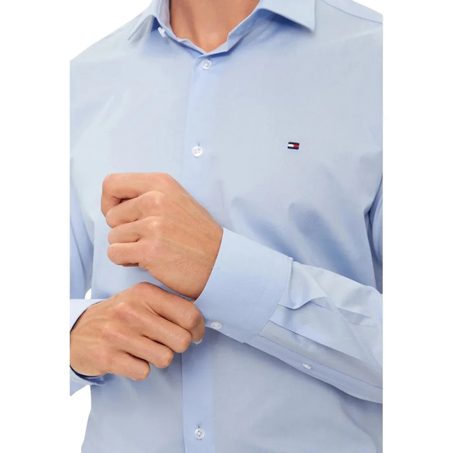 Tommy Hilfiger Blue Organic Cotton Dress Shirt