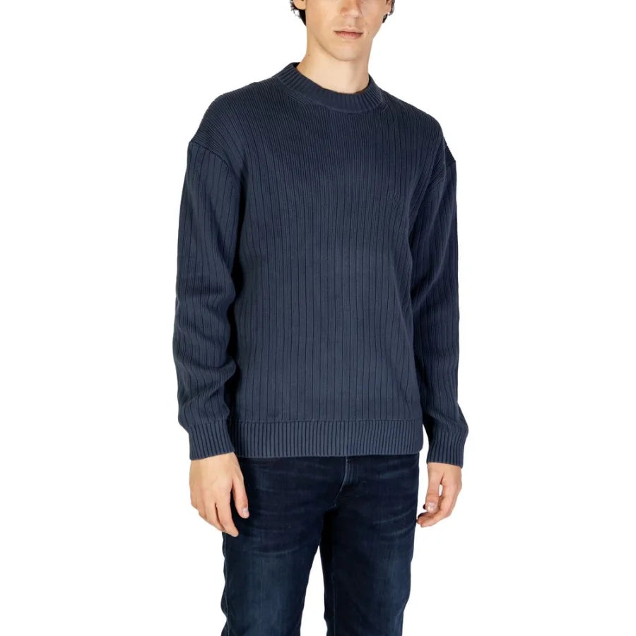 Calvin Klein Jeans Blue Cotton Sweatshirt