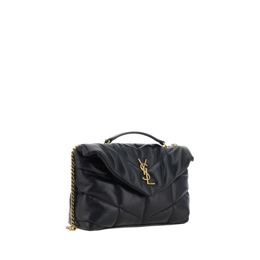 Saint Laurent Black Lamb Ovis Aries Shoulder Bag