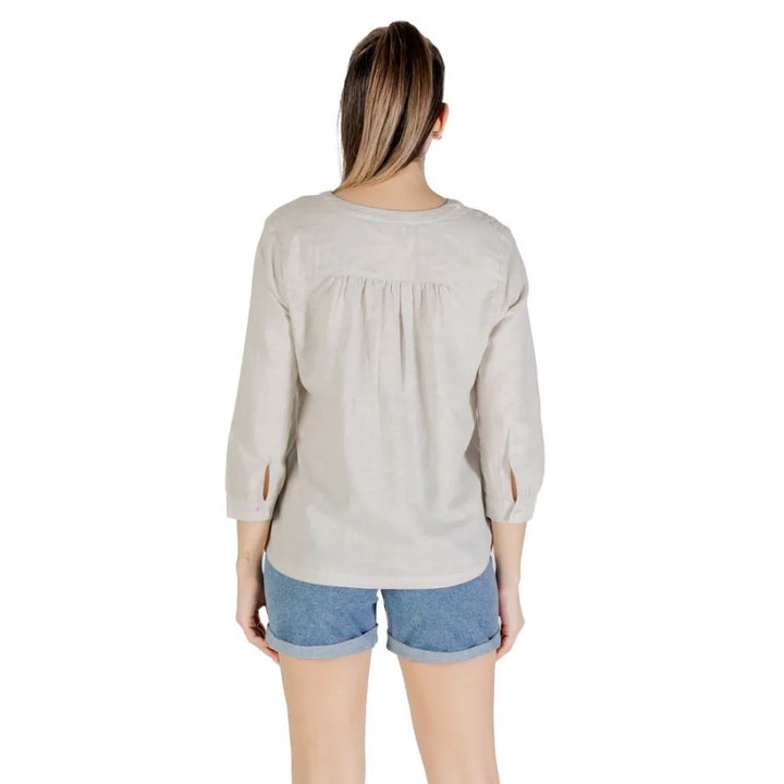 Street One Beige Linen Blouse