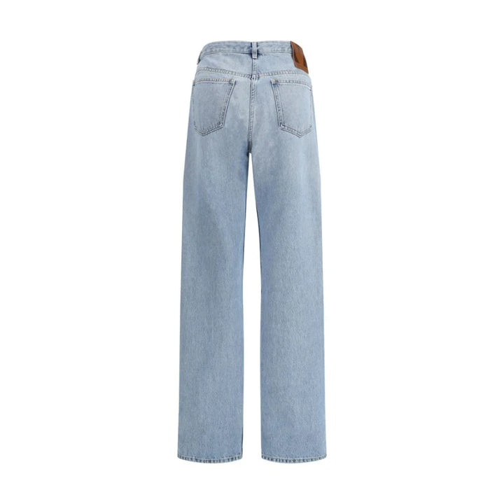 Valentino Blue Cotton High-Waisted Jean