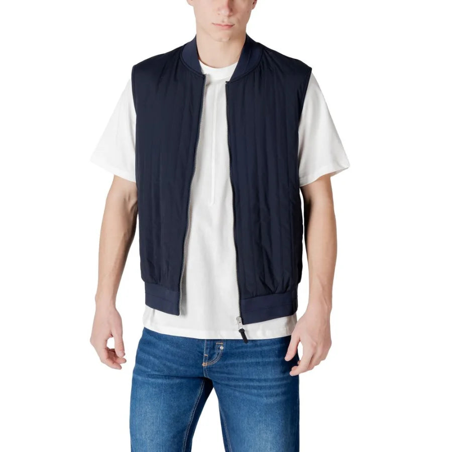 Antony Morato Blue Cotton Bomber