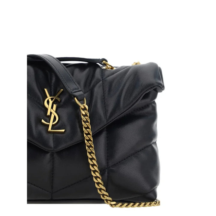 Saint Laurent Black Lamb Ovis Aries Shoulder Bag