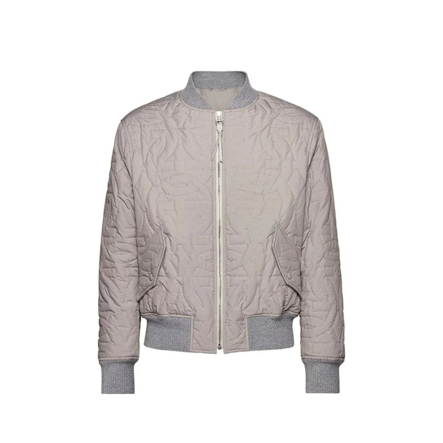 Salvatore Ferragamo Gray Polyester Bomber
