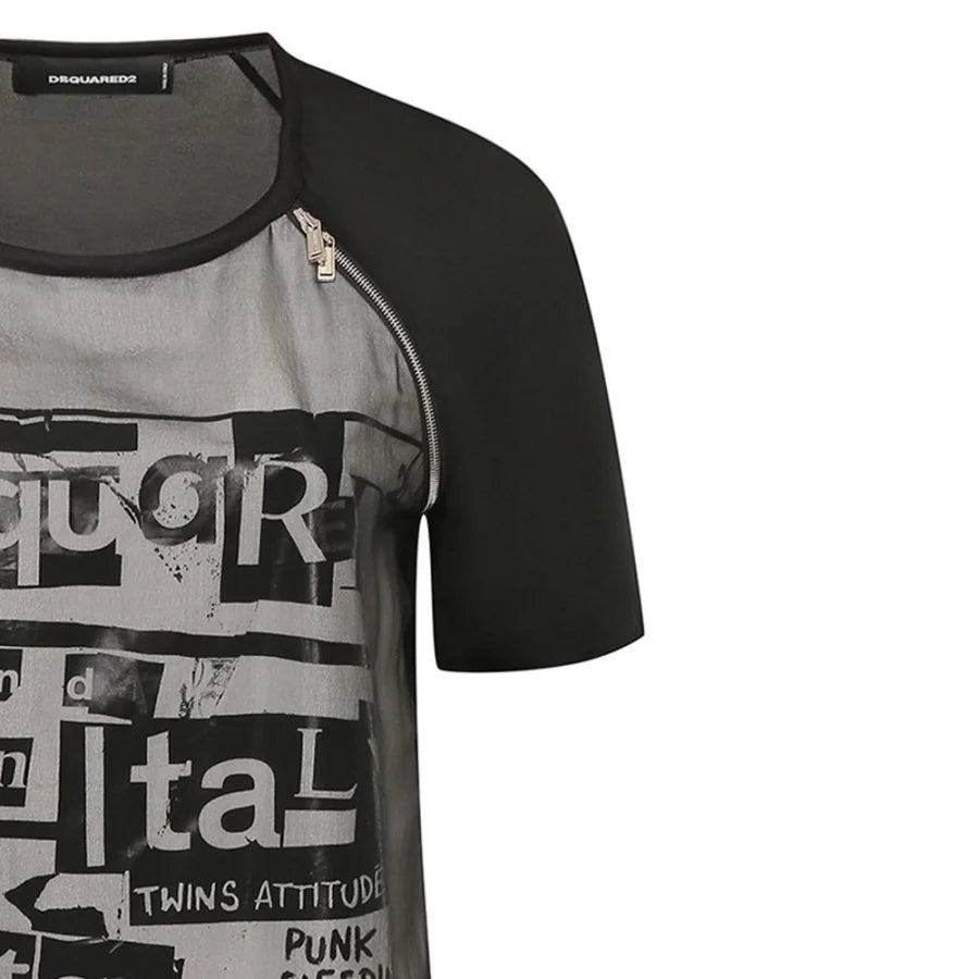 Dsquared² Black Silk Casual Dress