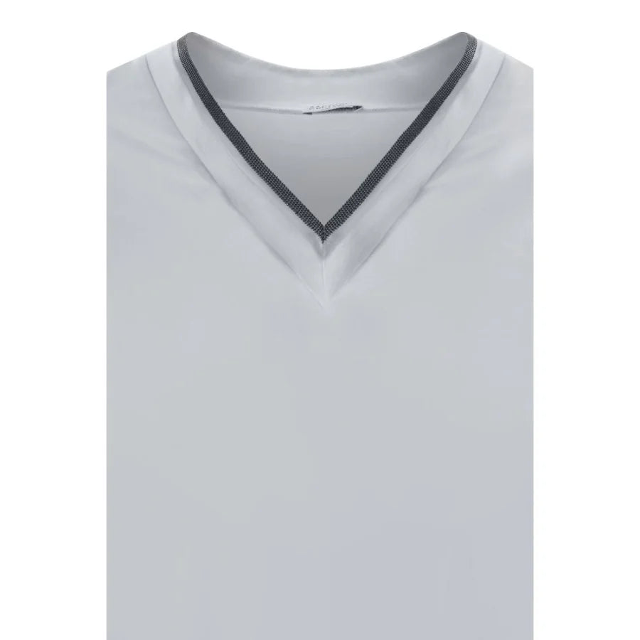 Brunello Cucinelli White Cotton T-Shirt