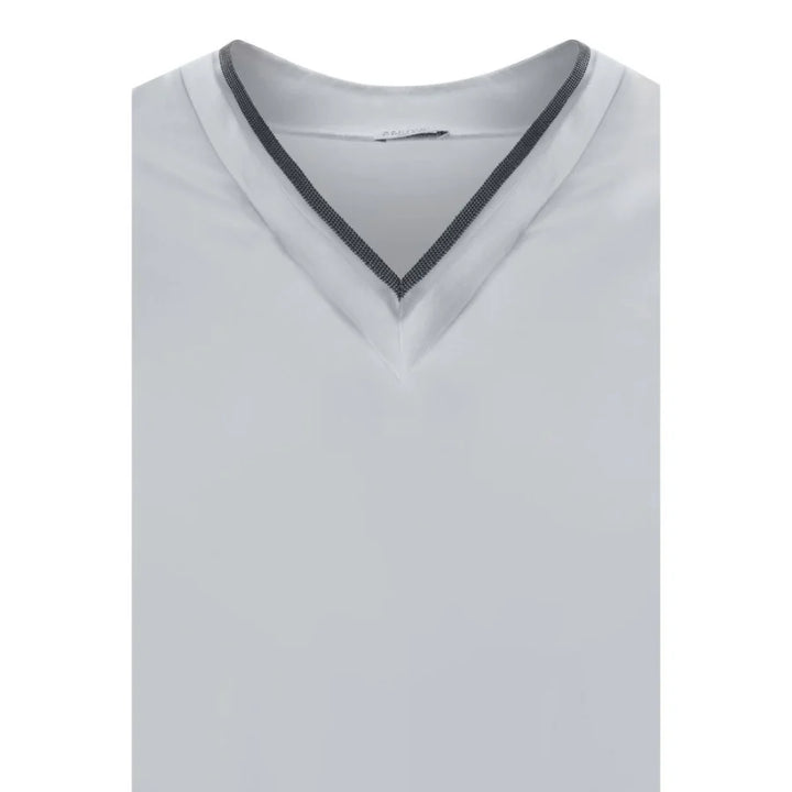 Brunello Cucinelli White Cotton T-Shirt