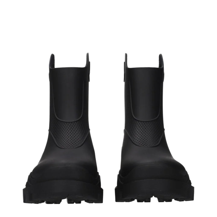Moncler Black Cotton Ankle Boots