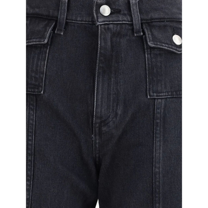 7FOR Black Cotton Jeans Denim