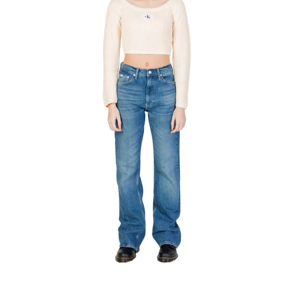 Calvin Klein Jeans Blue Cotton Mom