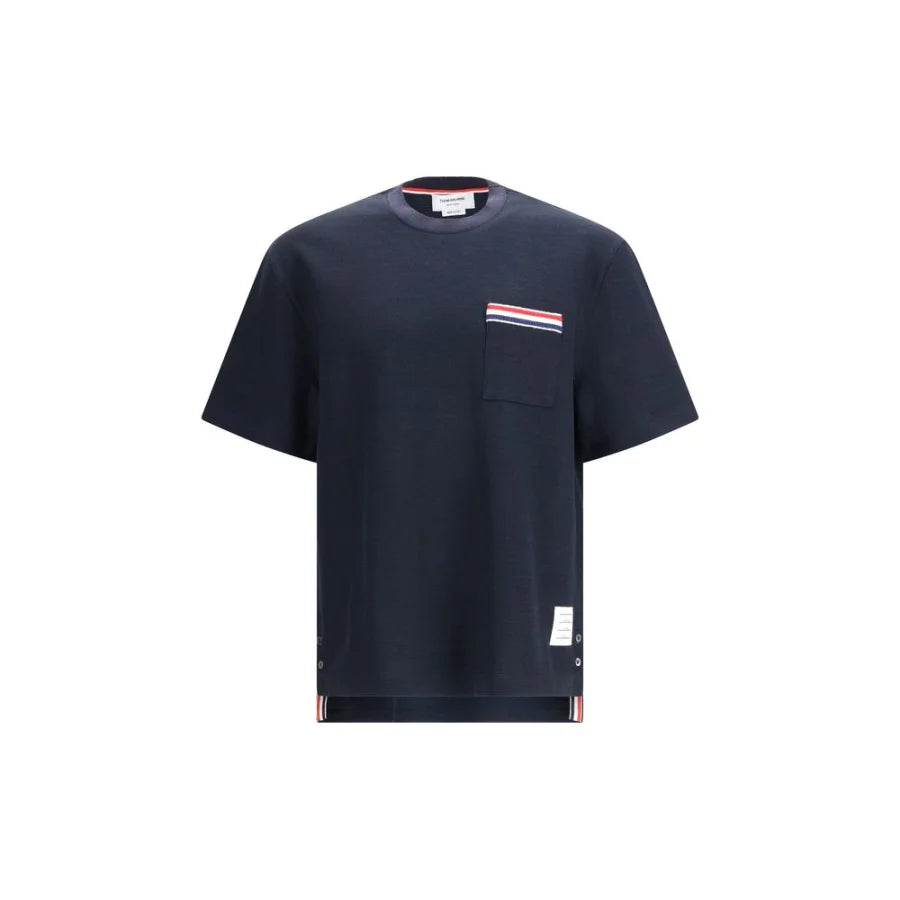 Thom Browne Blue Cotton T-Shirt
