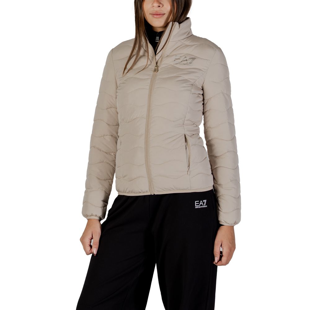 EA7 Emporio Armani Bomber Jackets - Beige Polyester